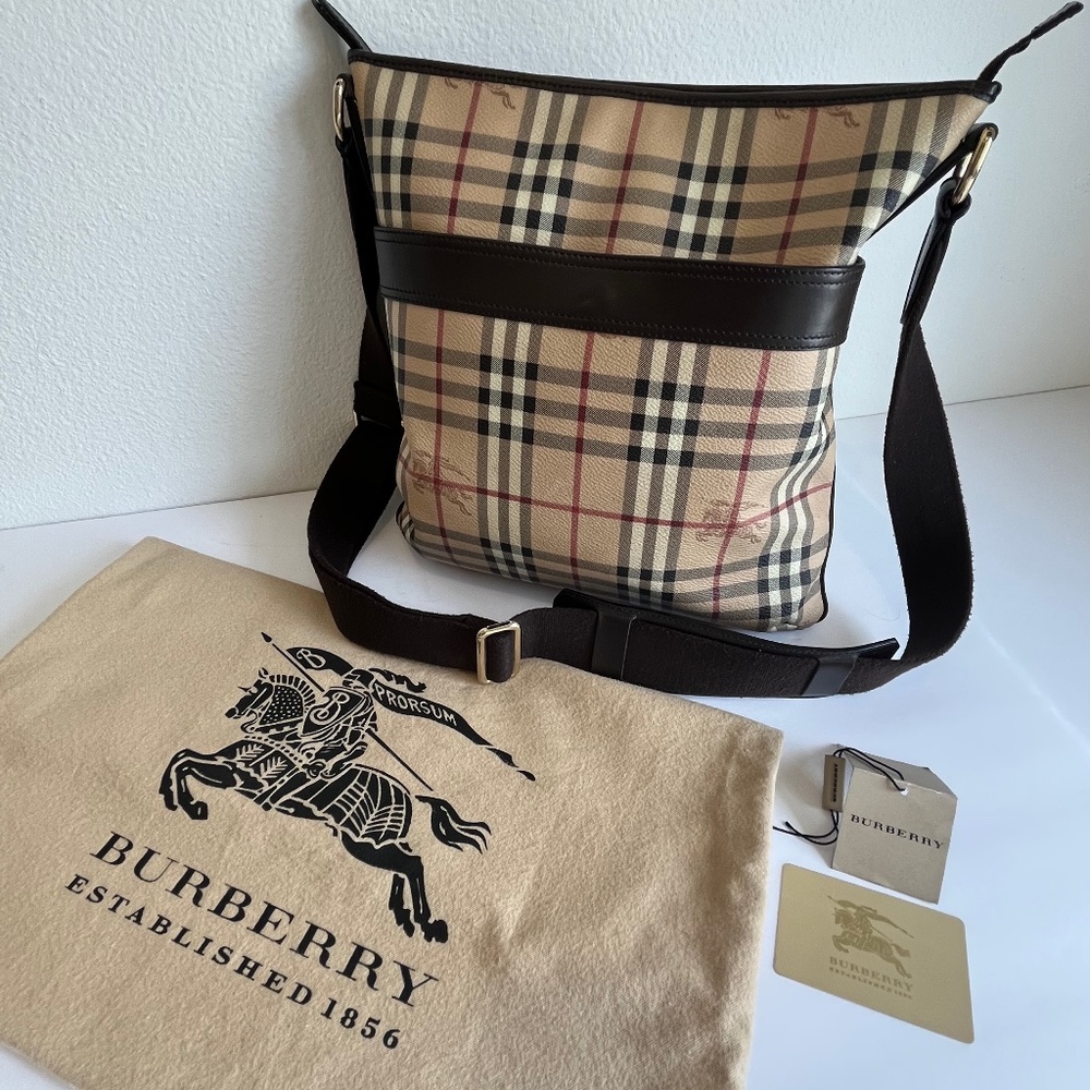 BURBERRY Authentic Coated Canvas Crossbody Bag